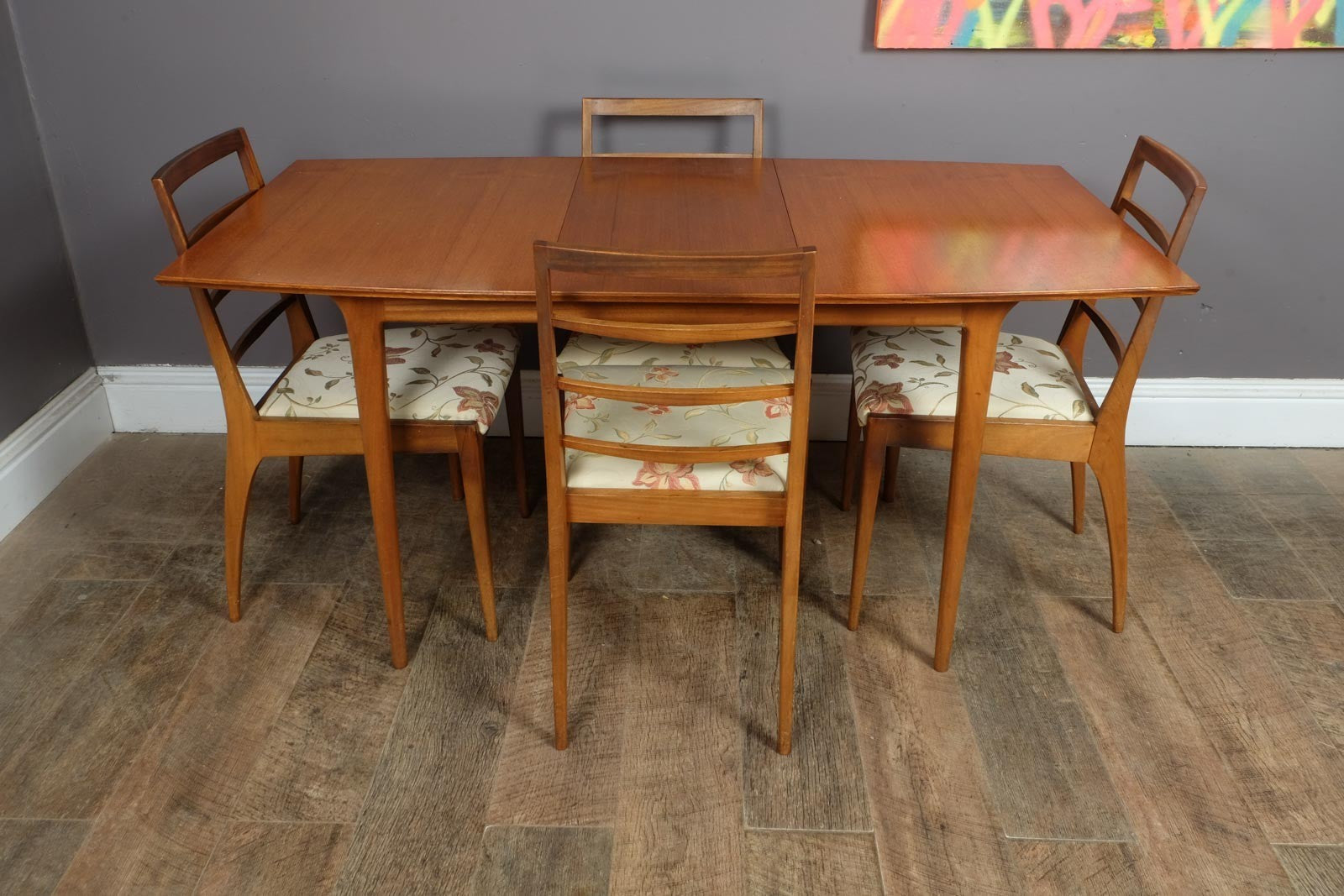 Vintage Retro Mid Century Teak DIning Table and 4 chairs by McIntosh
