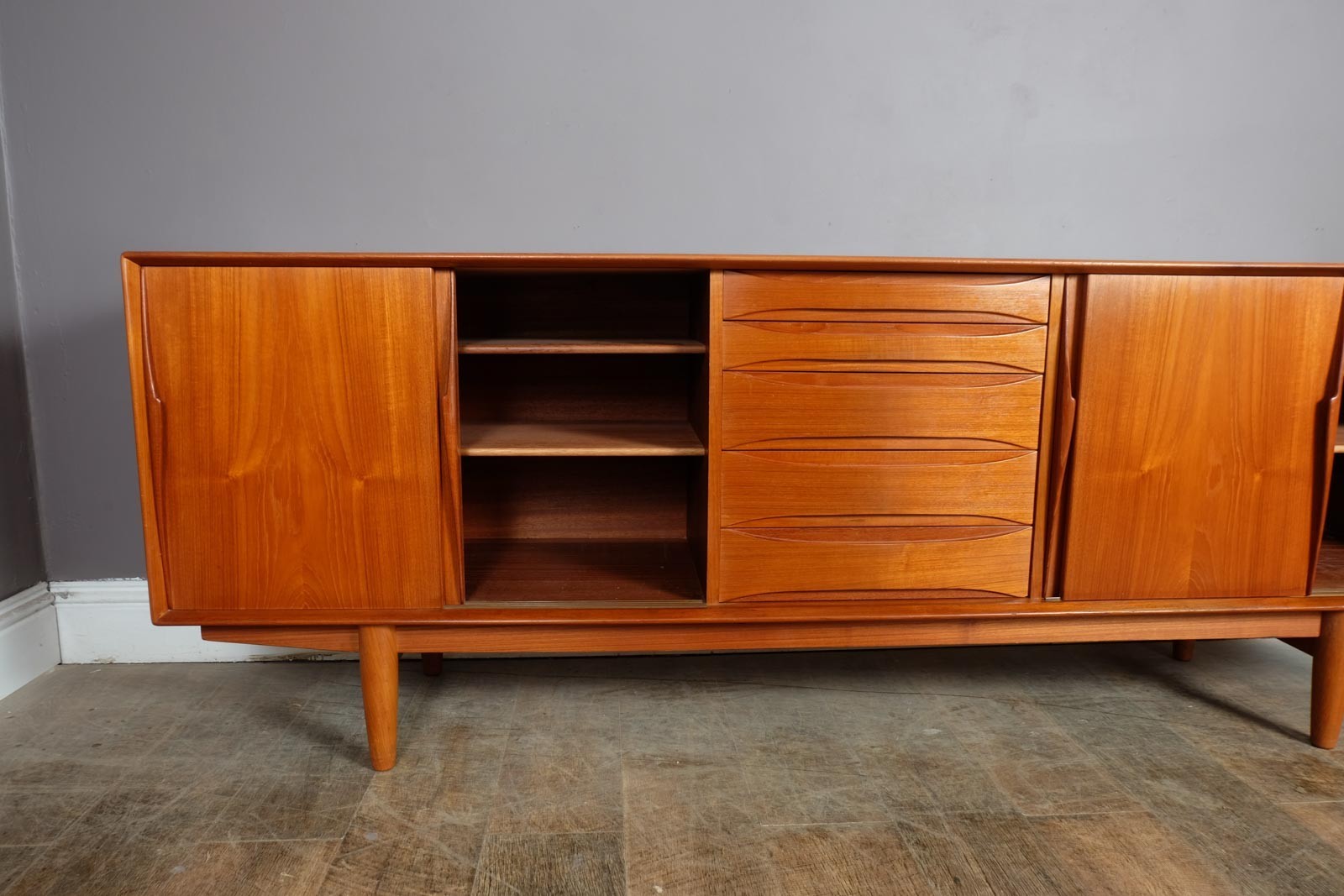 Vintage Large Danish Teak Sideboard by Dyrlund