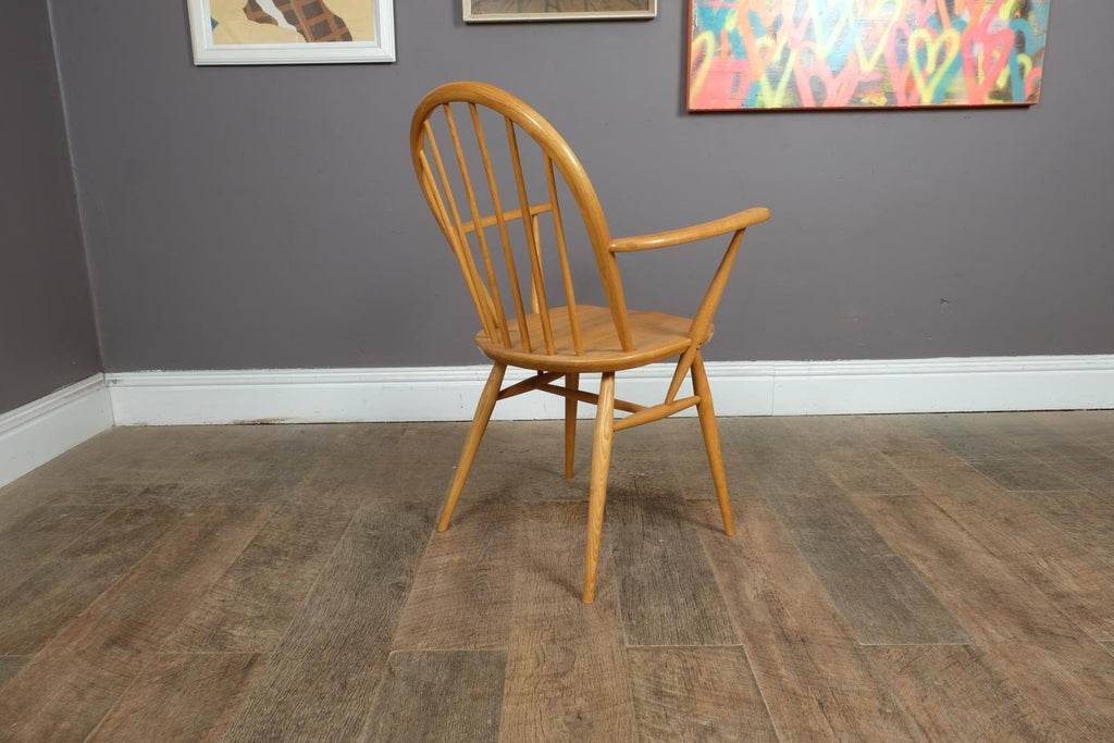 Ercol Windsor Light Elm Carver Dining Chair - New Shape