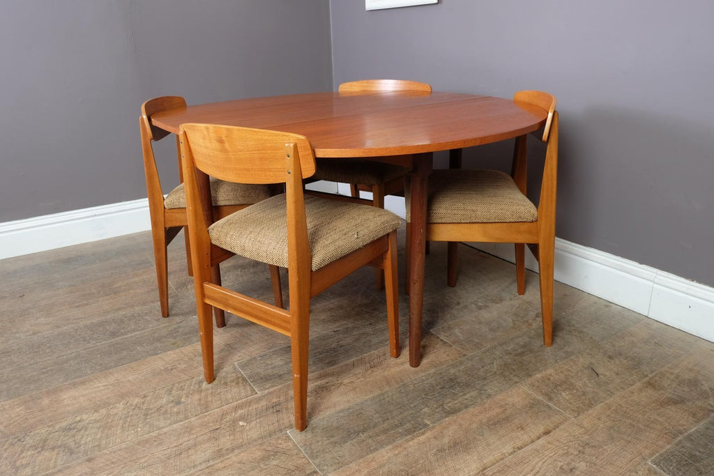 Vintage Retro G Plan Drop Leaf Dining Table and 4 Chairs