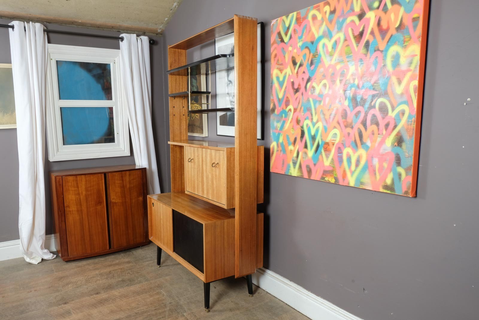 Vintage Retro G Plan Librenza Wall Unit in Light Teak