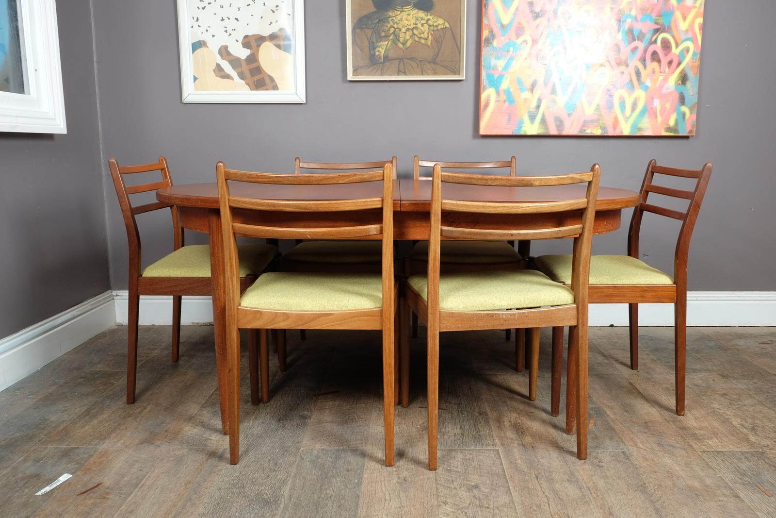 Vintage Retro G Plan Fresco Oval Dining Table and 6 Chairs