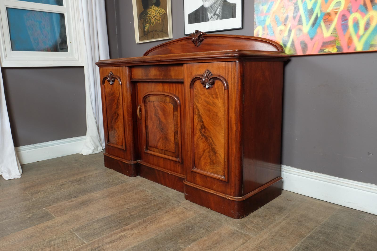 Vintage Mahogany Art Deco Sideboard