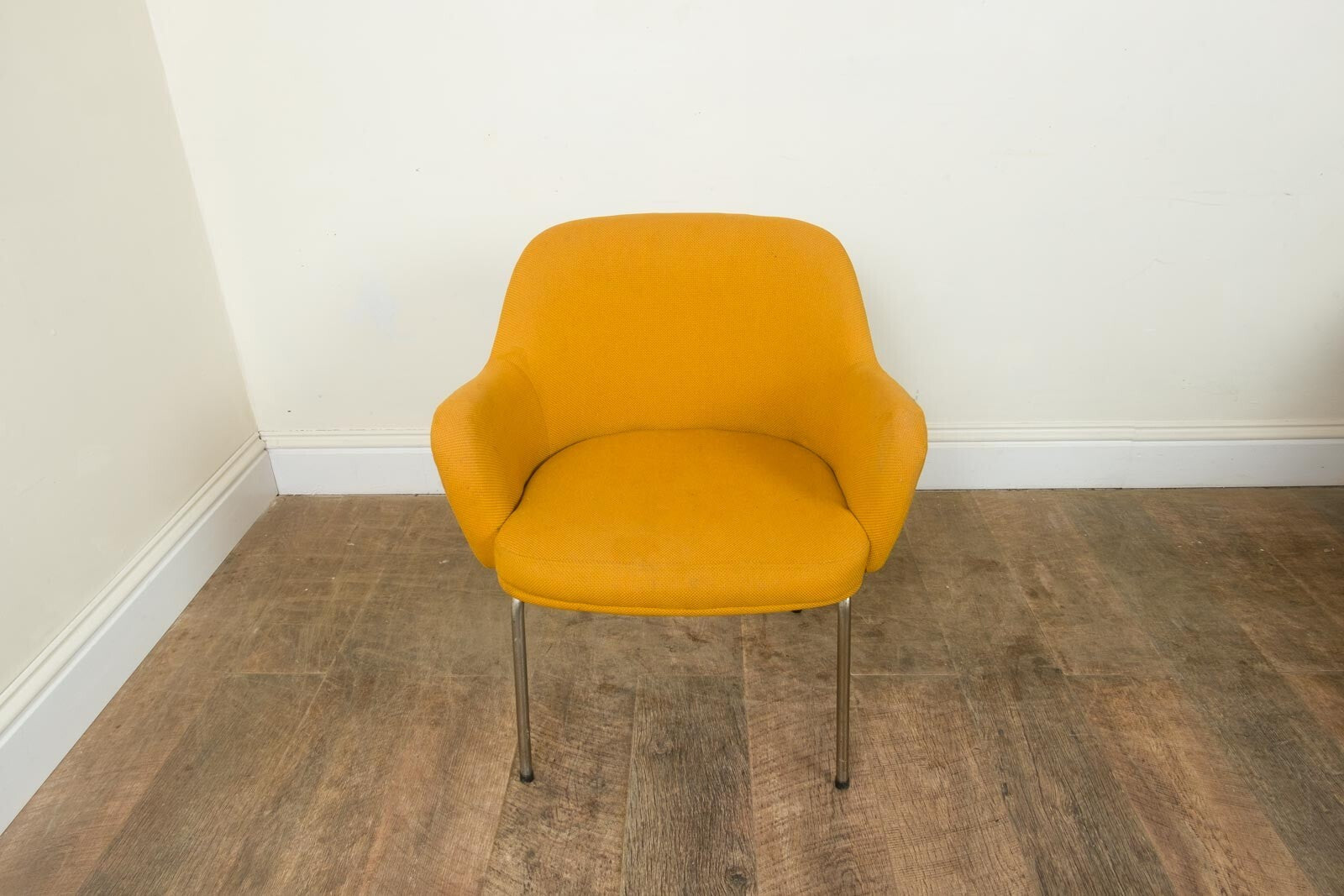 Vintage Retro pair of Mid Century Mustard Side Chairs