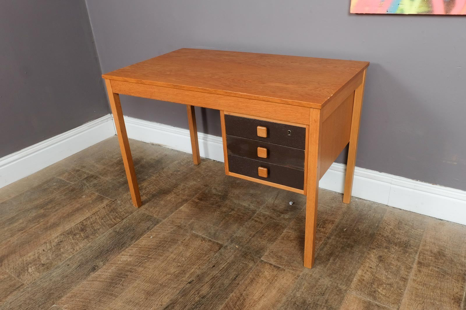 Vintage Mid Century Modern Danish Teak Desk by Domino Mobler