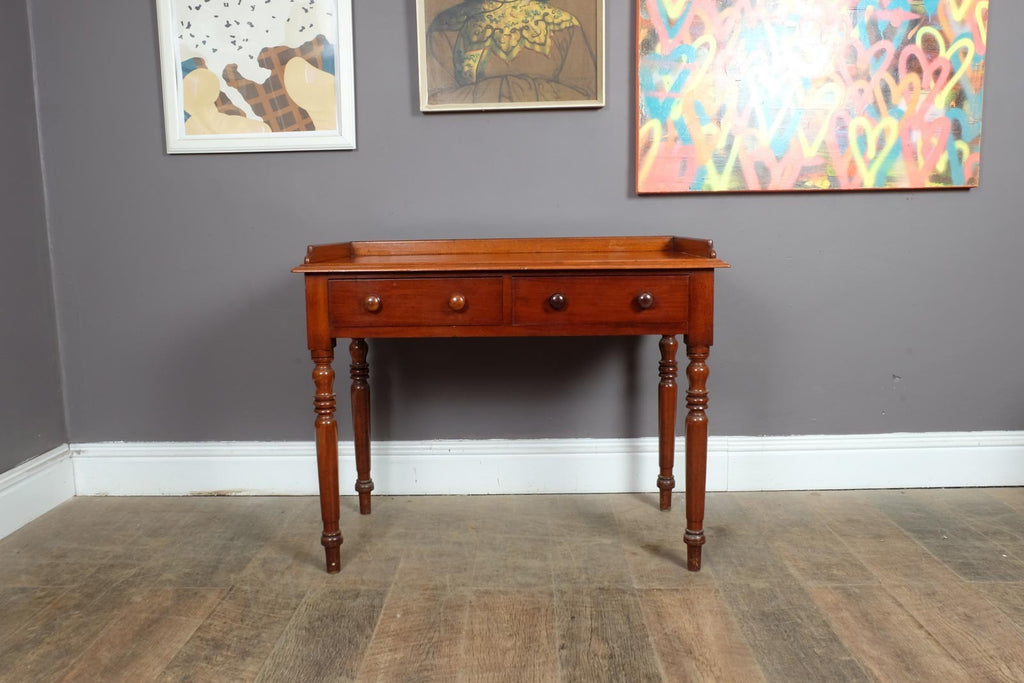 Vintage Retro Victorian Mahogany Writing Desk Console Table