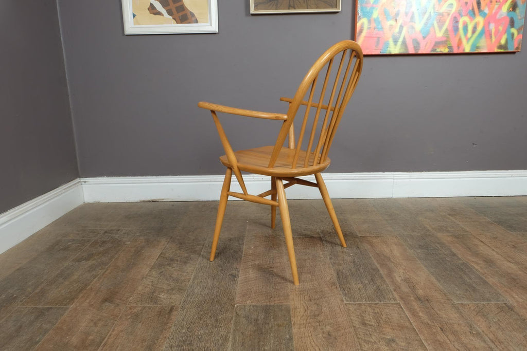 Ercol Windsor Light Elm Carver Dining Chair - New Shape