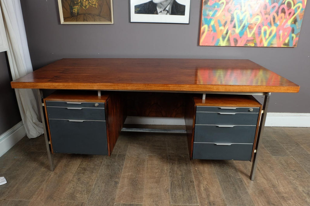Vintage Retro Mid Century Rosewood Desk by Koenig + Neurath