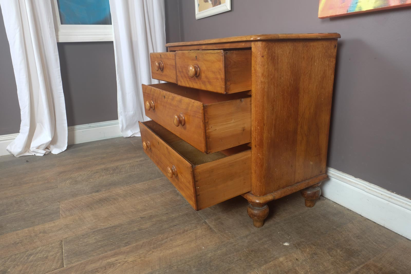Vintage Retro Solid Wood Chest of Drawers