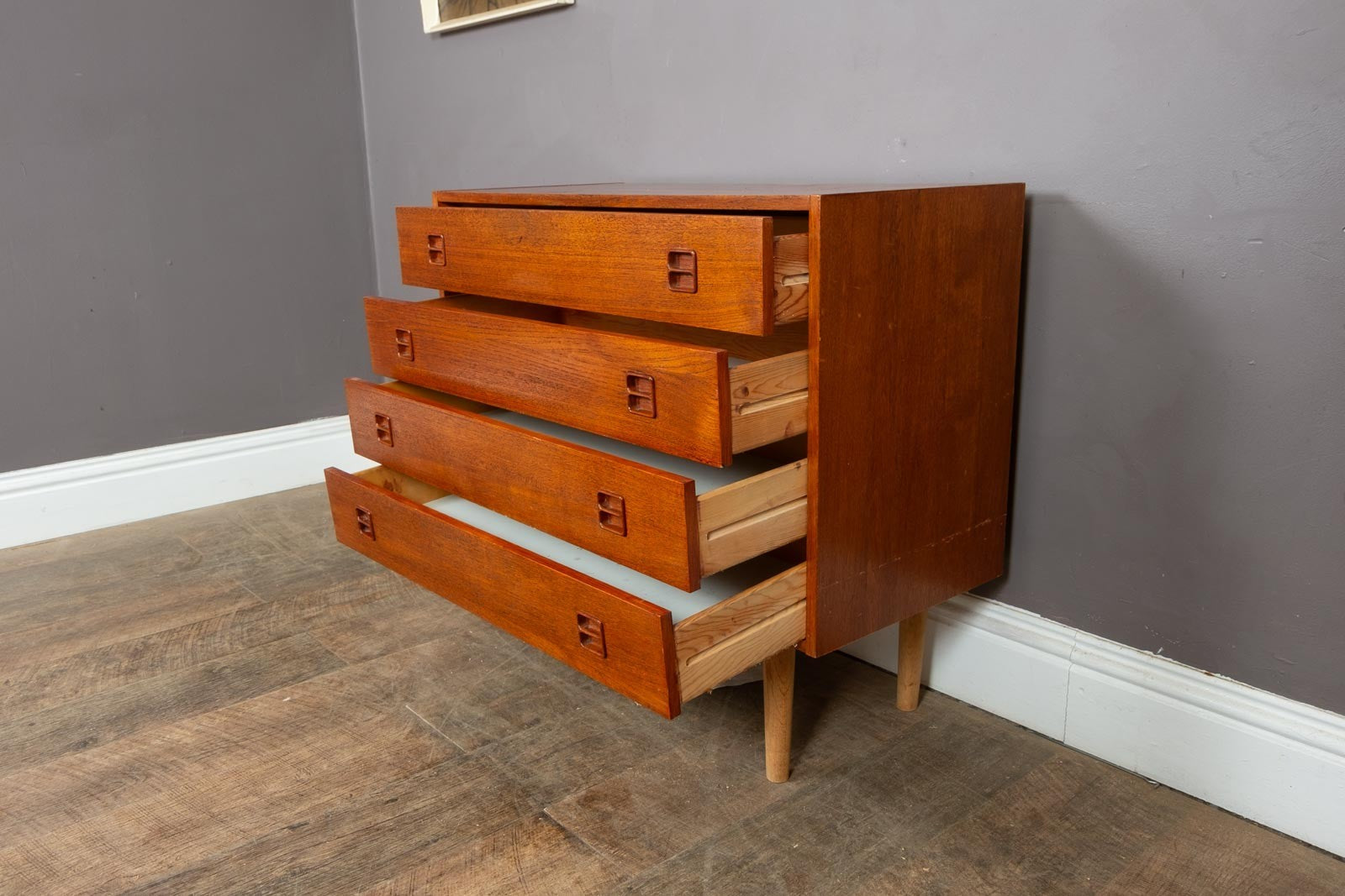 Vintage Retro Small Danish Teak Chest of Drawers