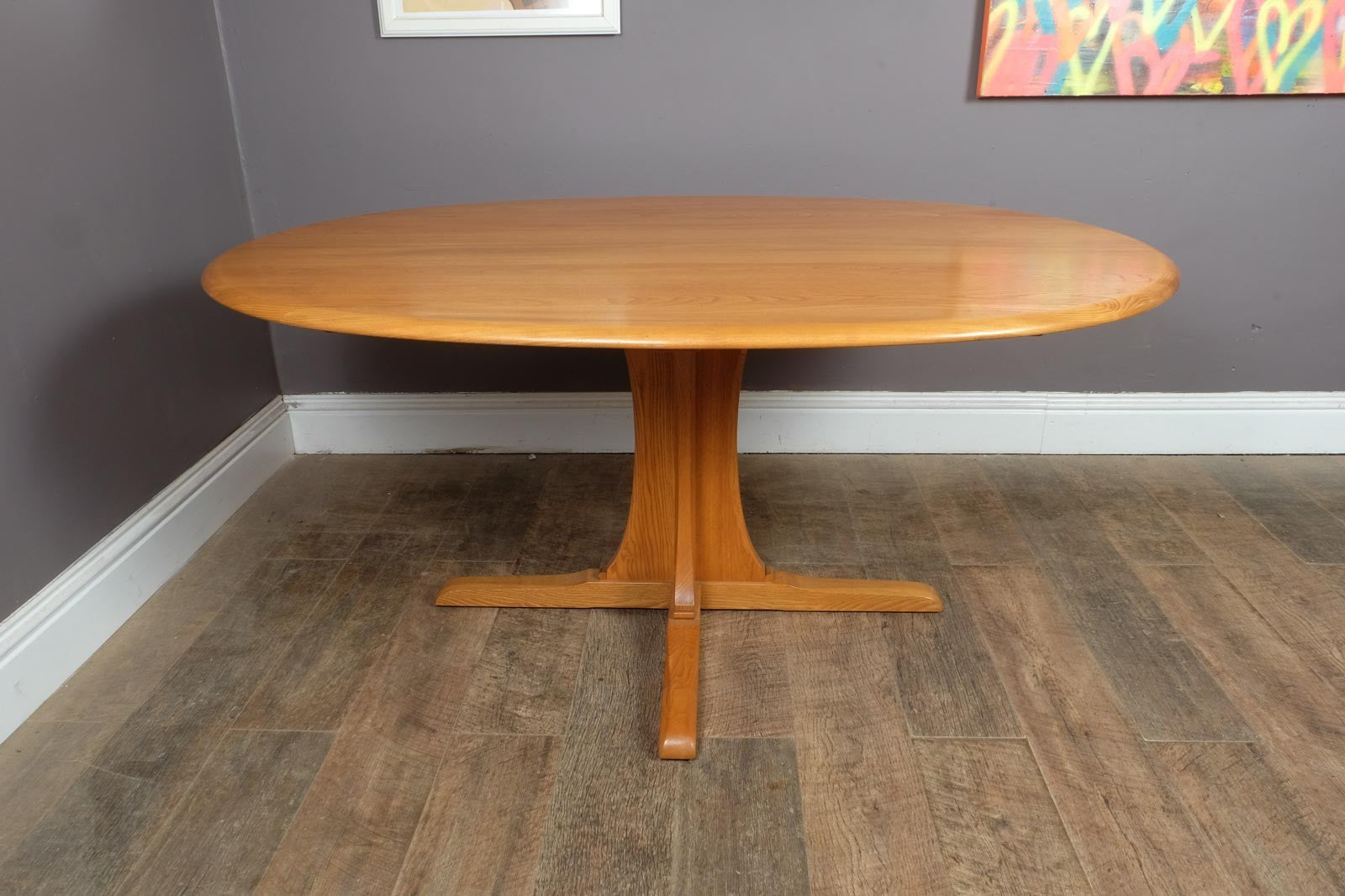 Ercol Light Elm Southwold Oval Dining Table - Model 883