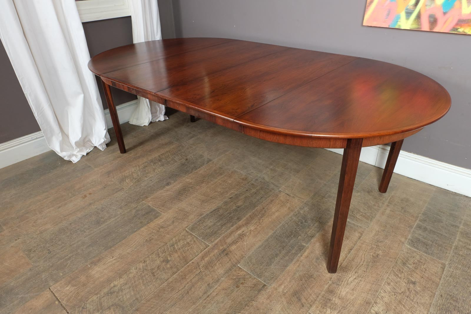 Vintage Retro Danish Rosewood Extending Dining Table