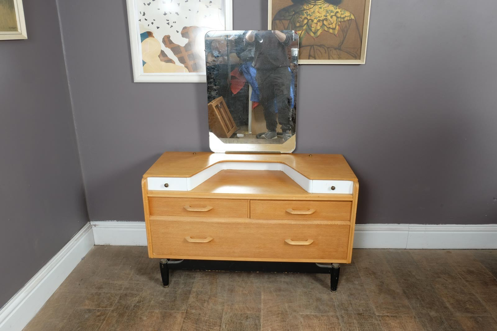 Vintage G Plan Chine White Dressing Table