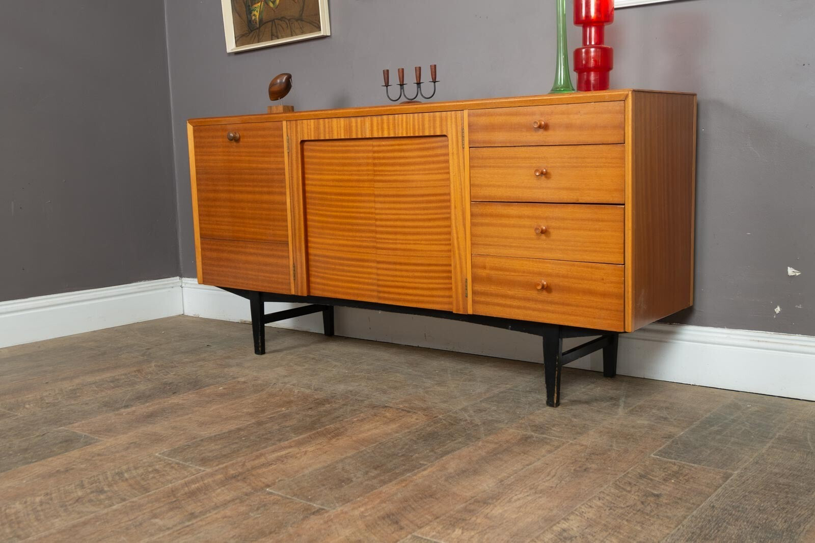 Vintage Mid Century Light Teak Sideboard by C.W.S. Ltd