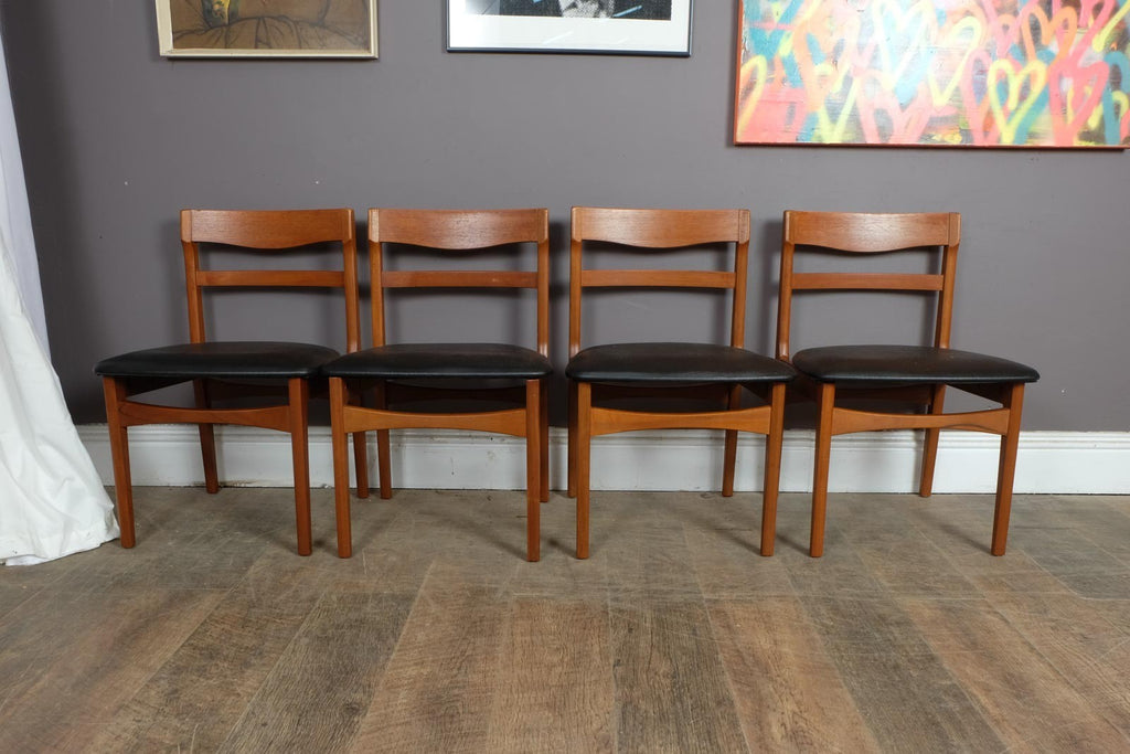 Vintage Retro Med Century Teak Extending Dining Table and 4 chairs by Nathan