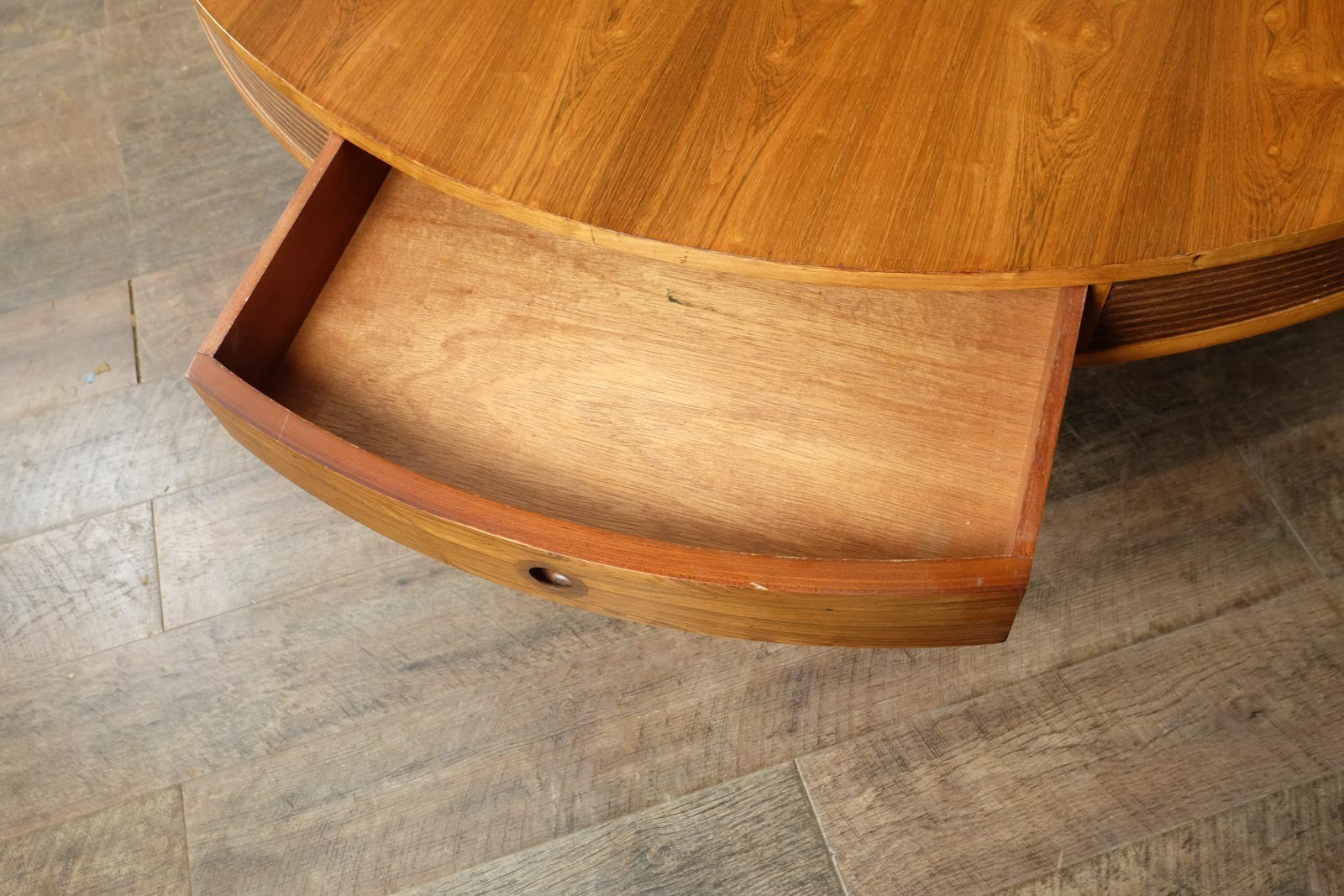 Vintage Rosewood Bridgford Drum Dining Table by Archie Shine