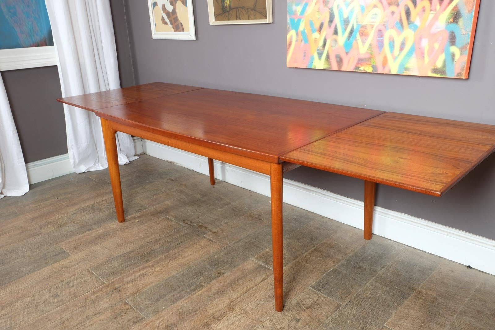 Vintage Danish Extending Teak Dining Table by Grete Jalk for Glostrup