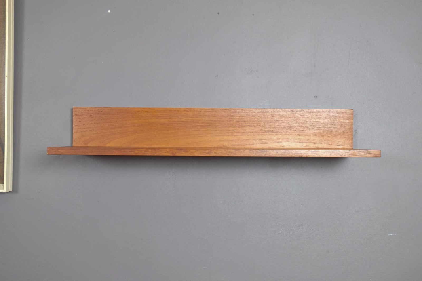 Vintage Retro Large Floating Teak Shelf by Beaver and Tapley