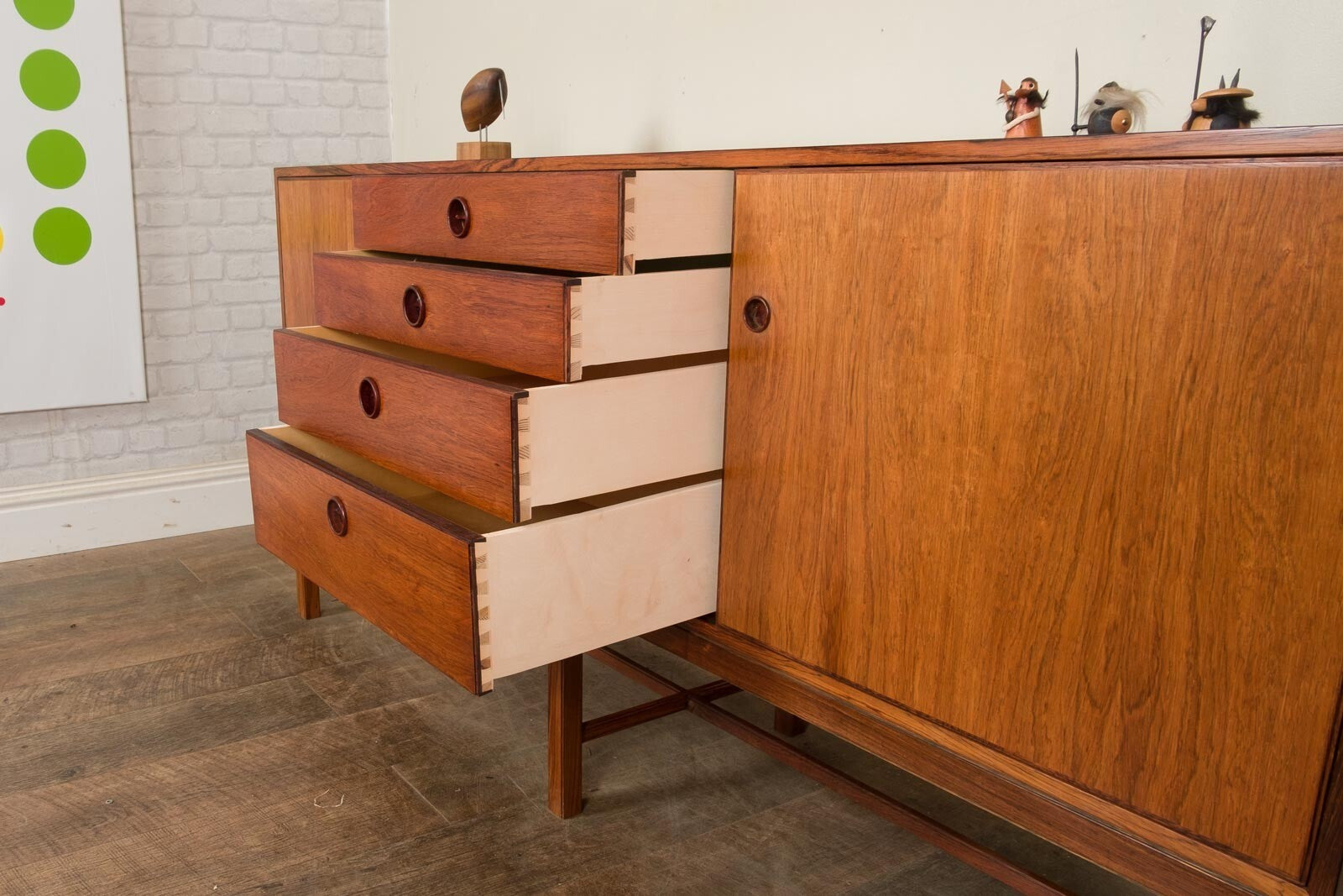 Vintage Danish Rosewood Credenza Johannes Andersen for Bernhard Pedersen & Sons