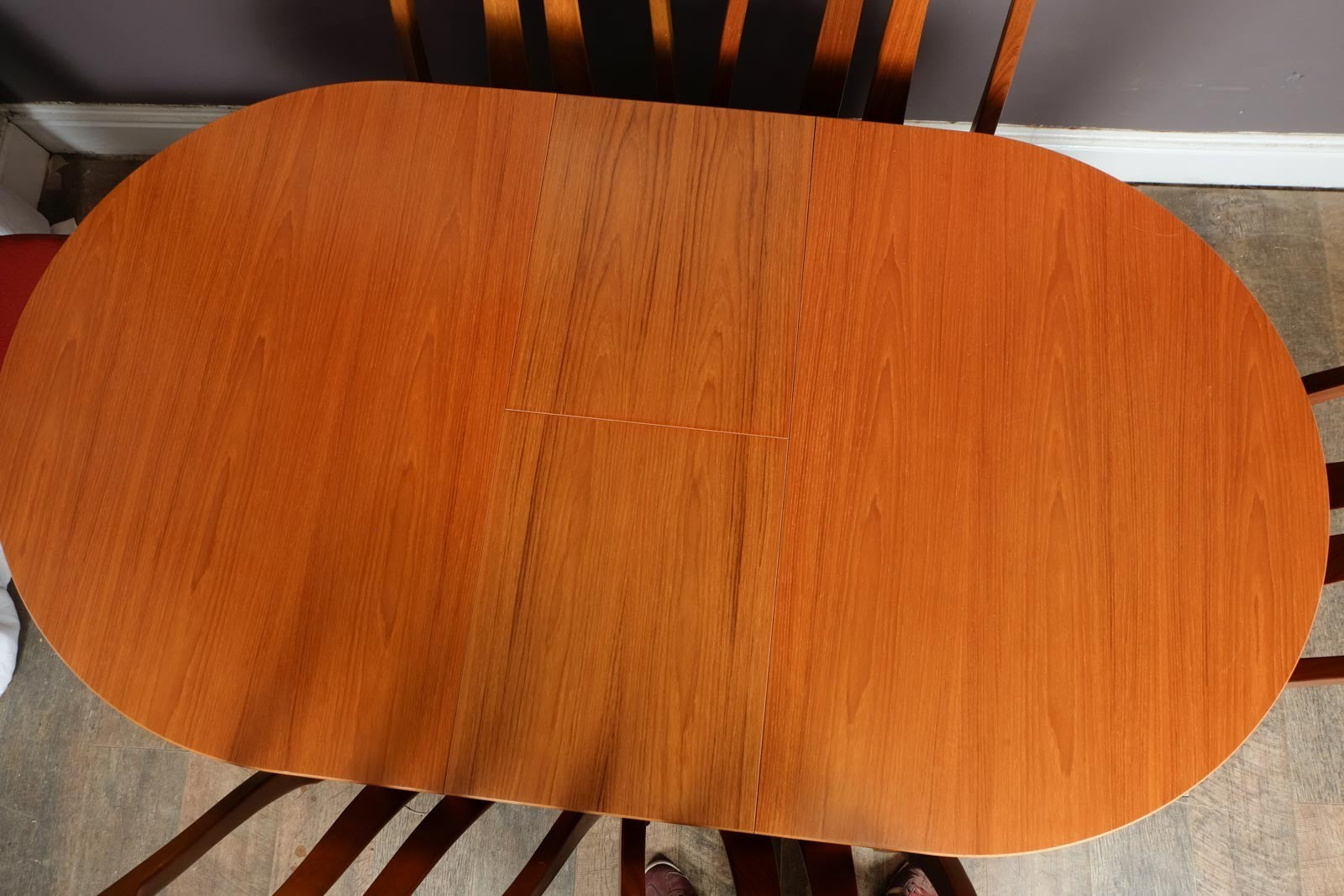 Vintage Mid Century Oval Teak DIning Table and 6 Chairs by Nathan Furniture
