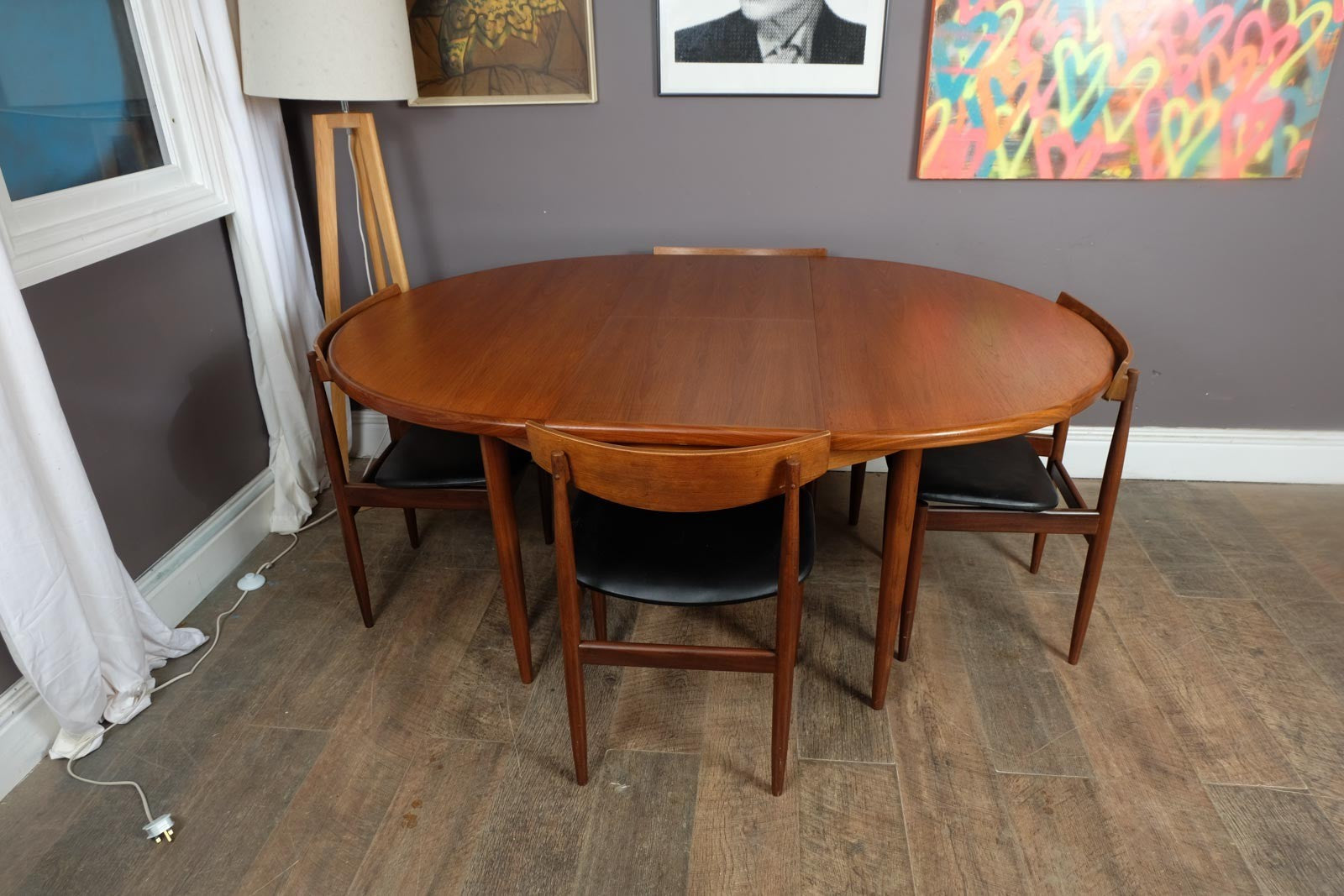 Vintage Retro G Plan Fresco Dining Tabe and 4 Kofod Larsen Chairs