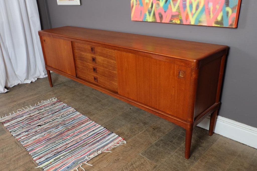 Vintage Retro Large Danish Teak Sideboard by H W Klein for Bramin