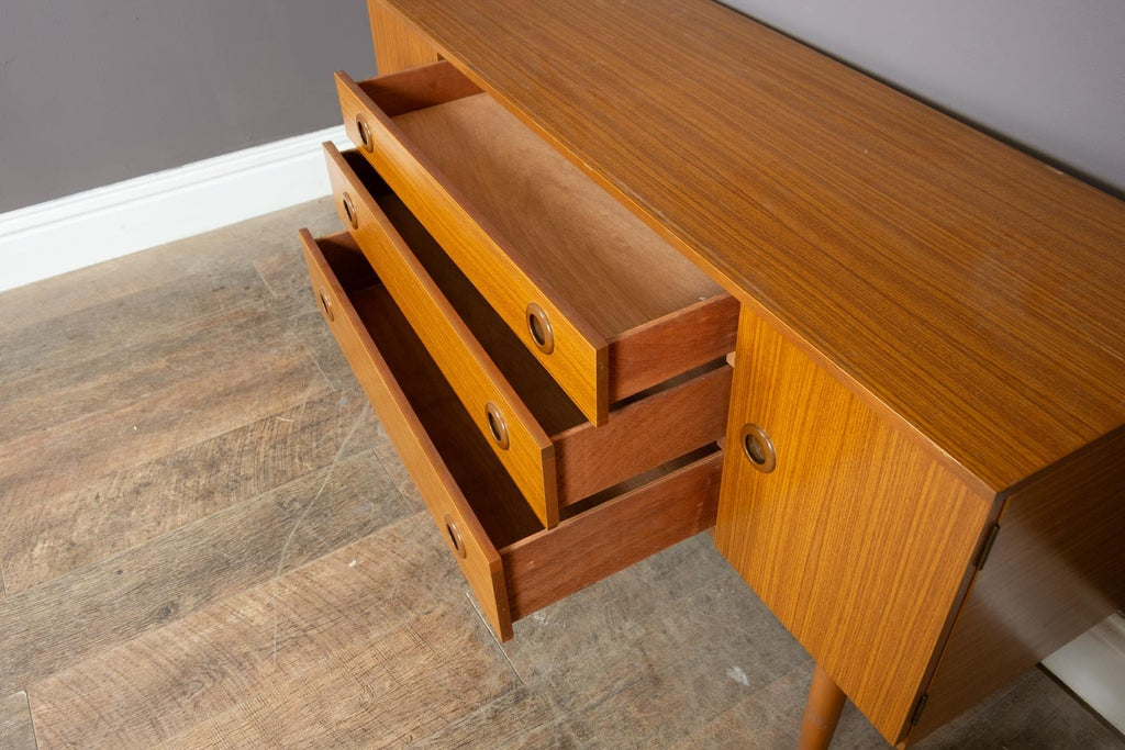 Vintage Retro Mid Century Small Teak Sideboard by Schreiber