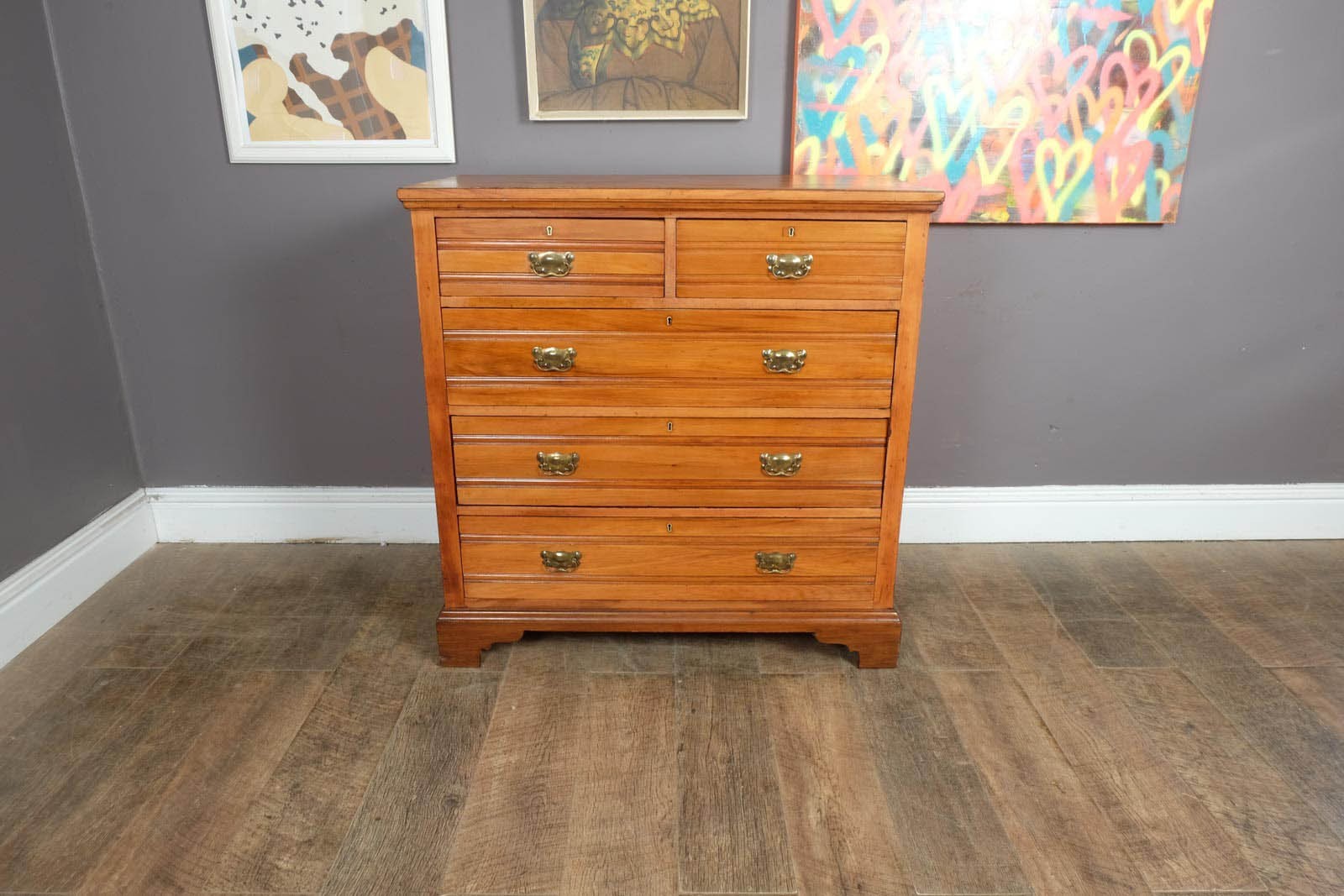 Vintage Edwardian Satinwood Chest of Drawers