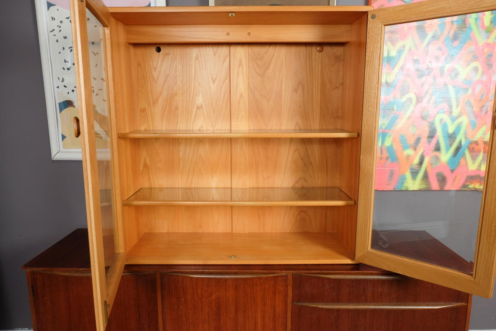 Vintage Retro Ercol Light Elm Display Cabinet Top Unit