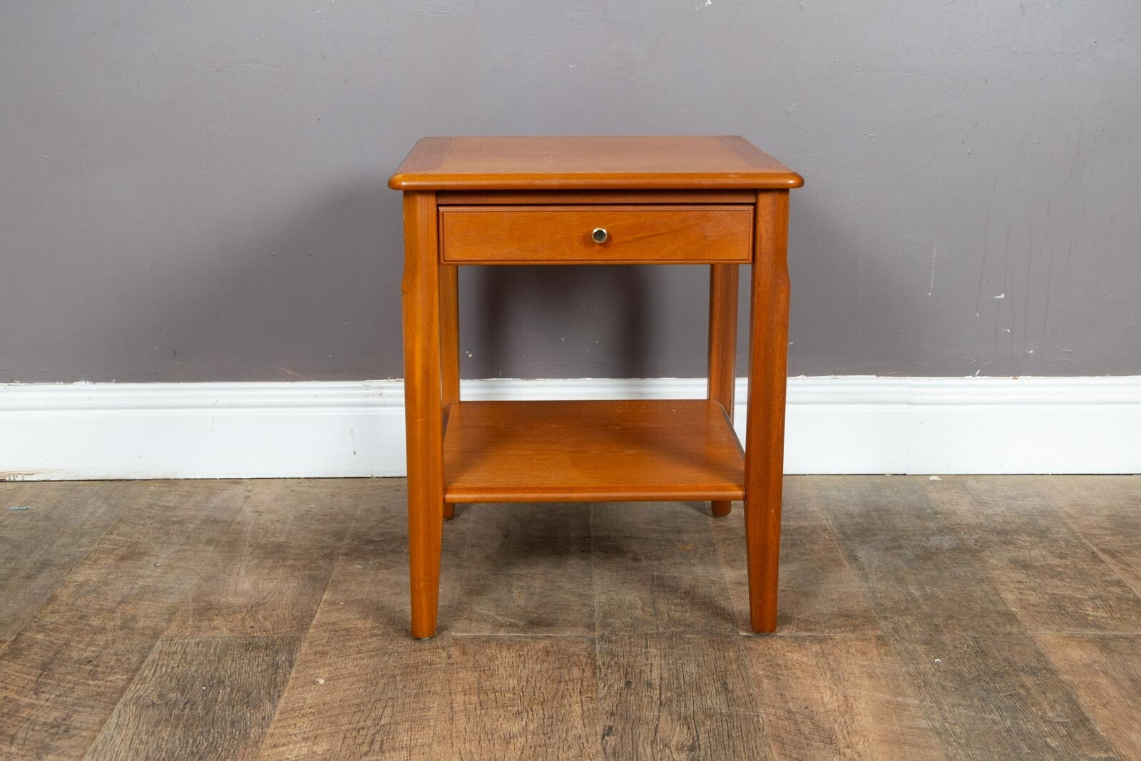 Vintage Mid Century Side Table with Drawer by Nathan