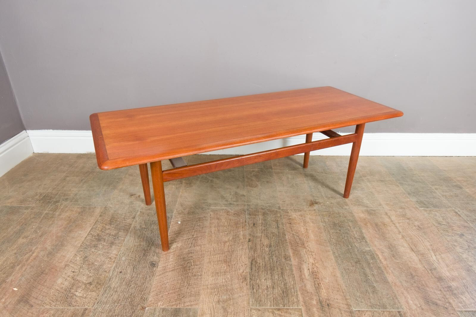 Vintage Large Danish Teak Coffee Table Mid Century