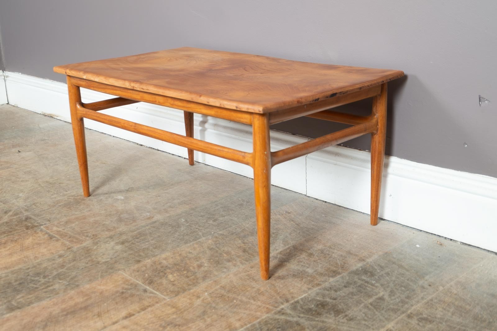 Vintage Hand Made Light Elm Coffee Table