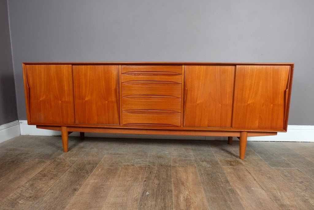 Vintage Large Danish Teak Sideboard by Dyrlund