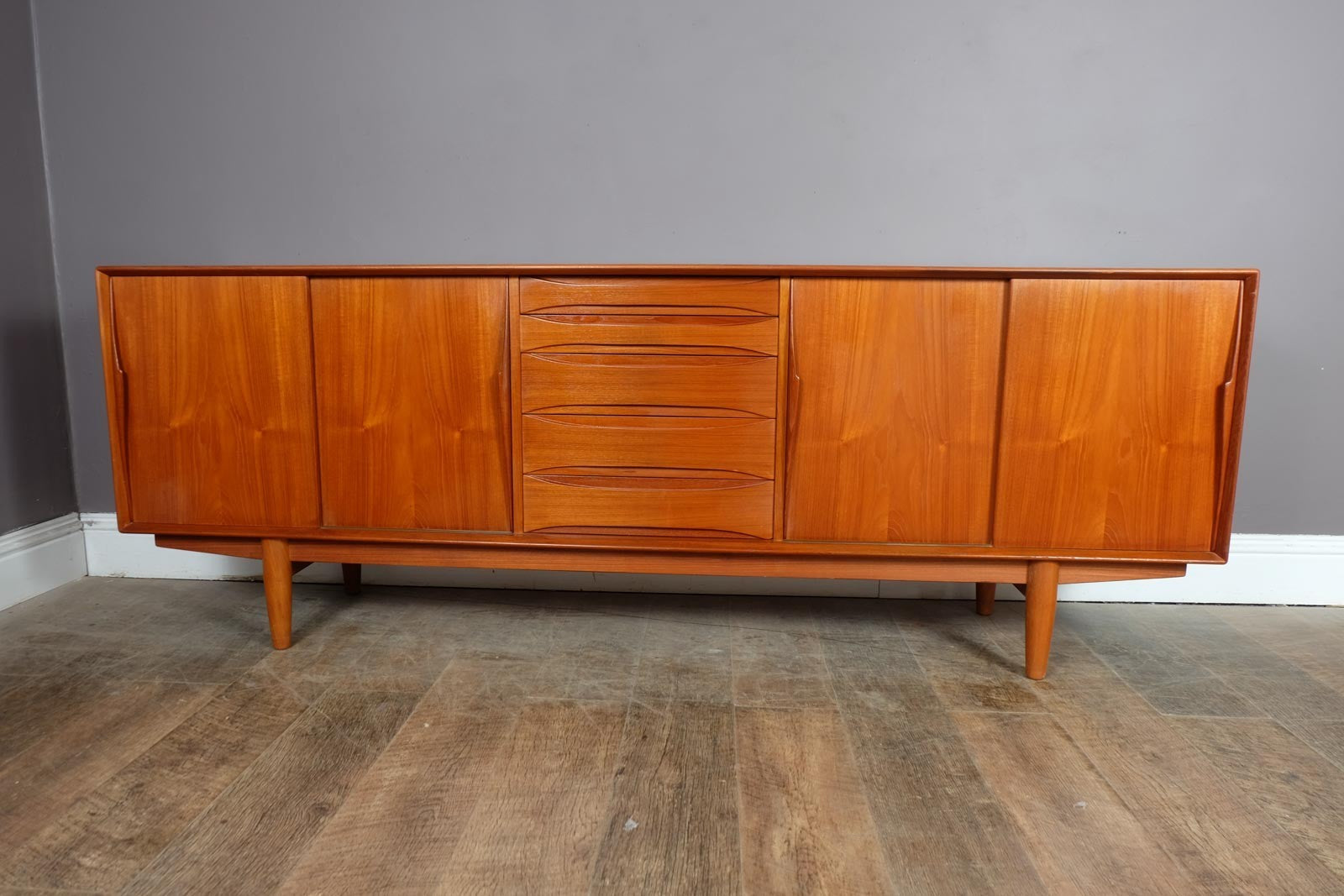 Vintage Large Danish Teak Sideboard by Dyrlund