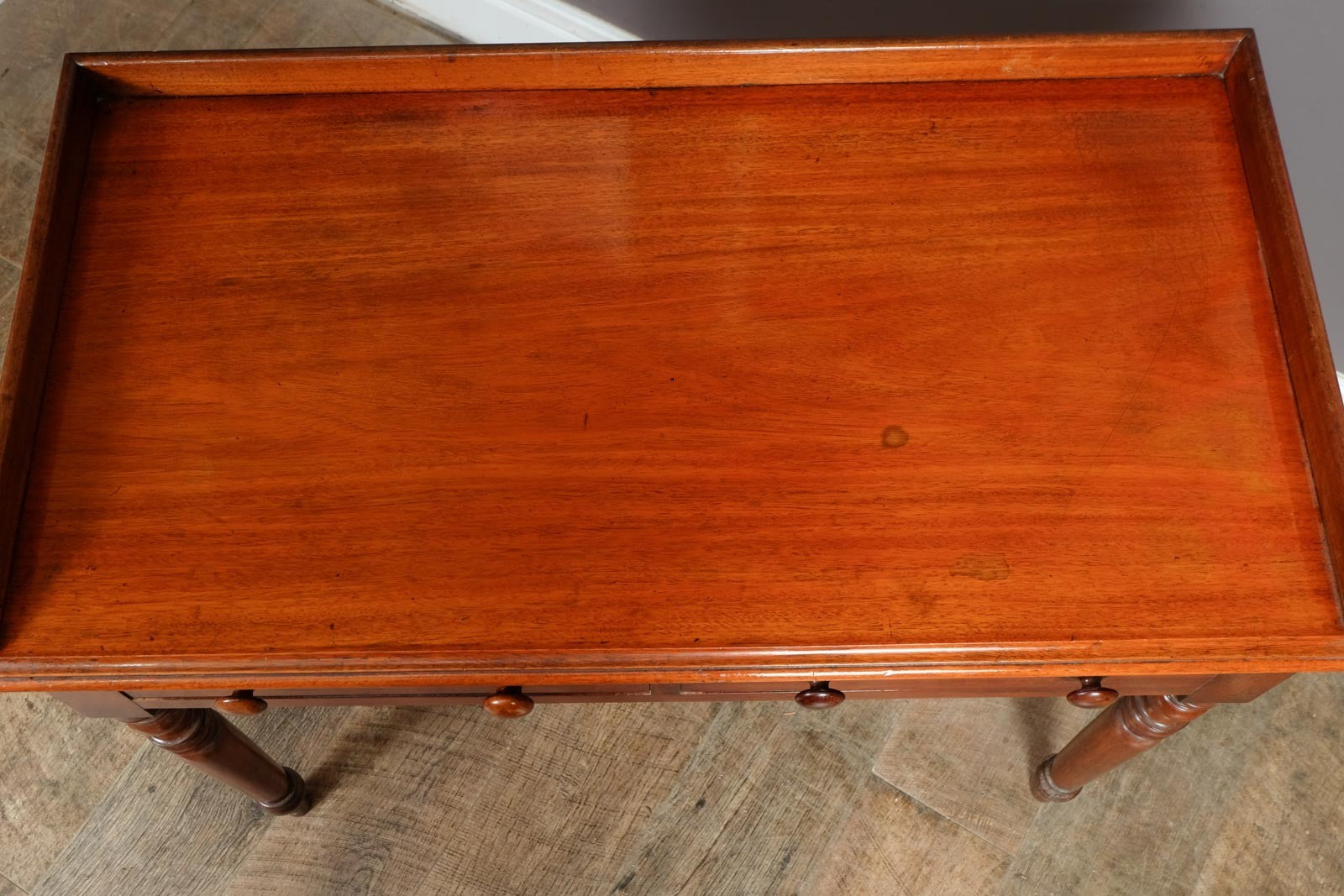 Vintage Retro Victorian Mahogany Writing Desk Console Table