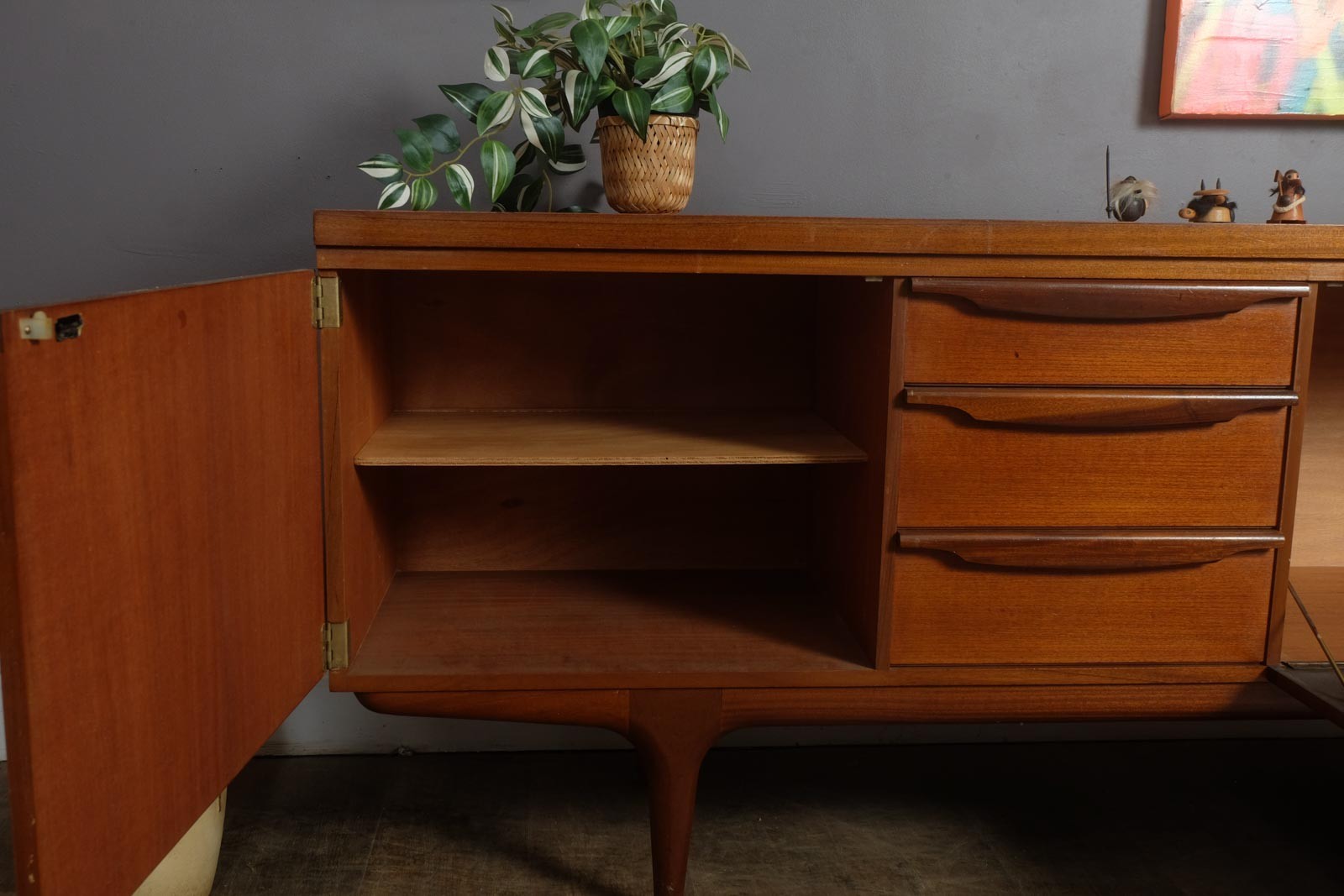 Vintage Retro Large Teak Long John Sideboard by Greaves and Thomas