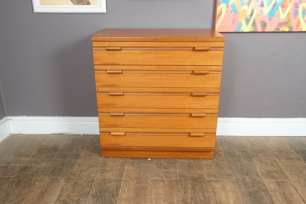 Vintage Retro Mid Century Teak Chest of Drawers by William Lawrence