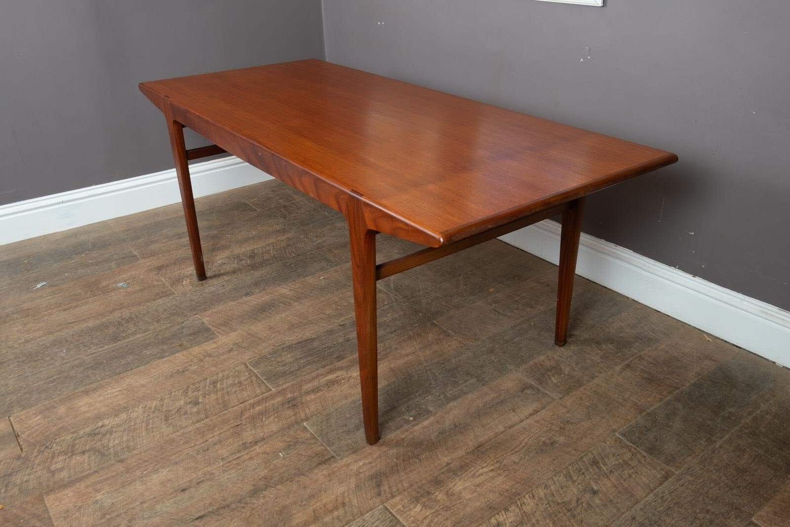 Vintage Large Teak Plank Dining Table by Younger