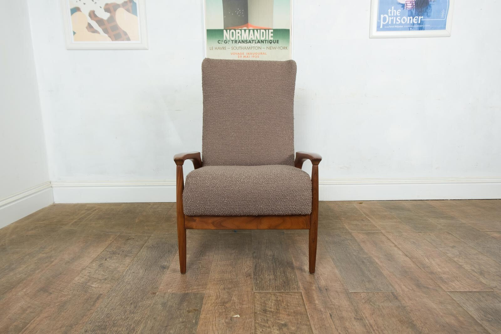 Vintage Retro Mid Century Afromosia Arm Chair by Greaves and Thomas