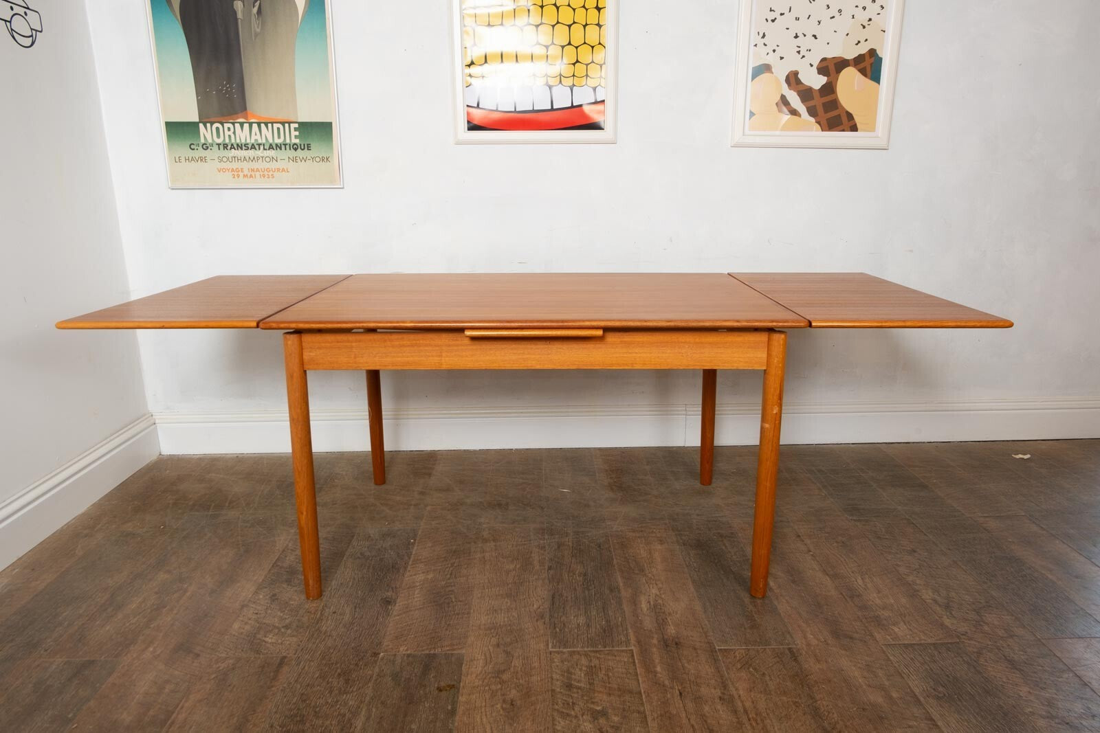 Vintage Retro Danish Teak Extending Dining Table