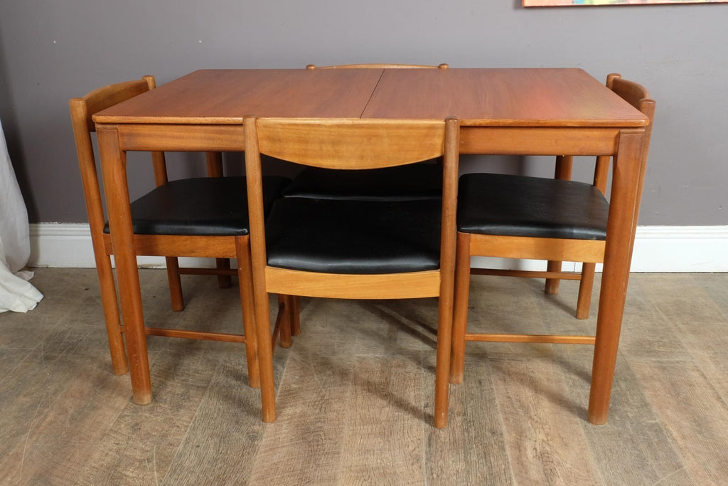 Vintage Retro McIntosh Teak Extending Dining Table and 4 Chairs