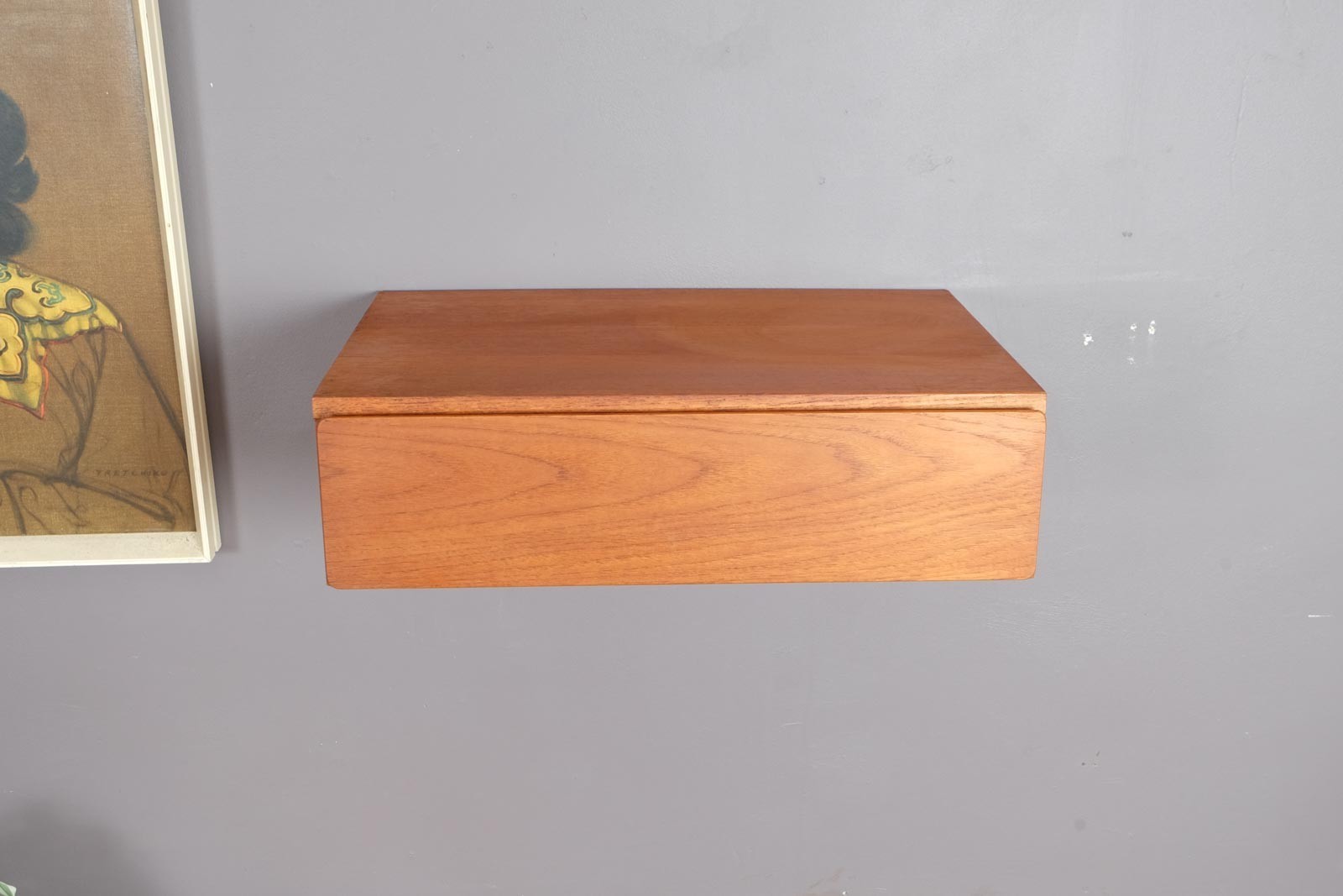 Vintage Retro Small Floating Teak Drawer by Beaver and Tapley