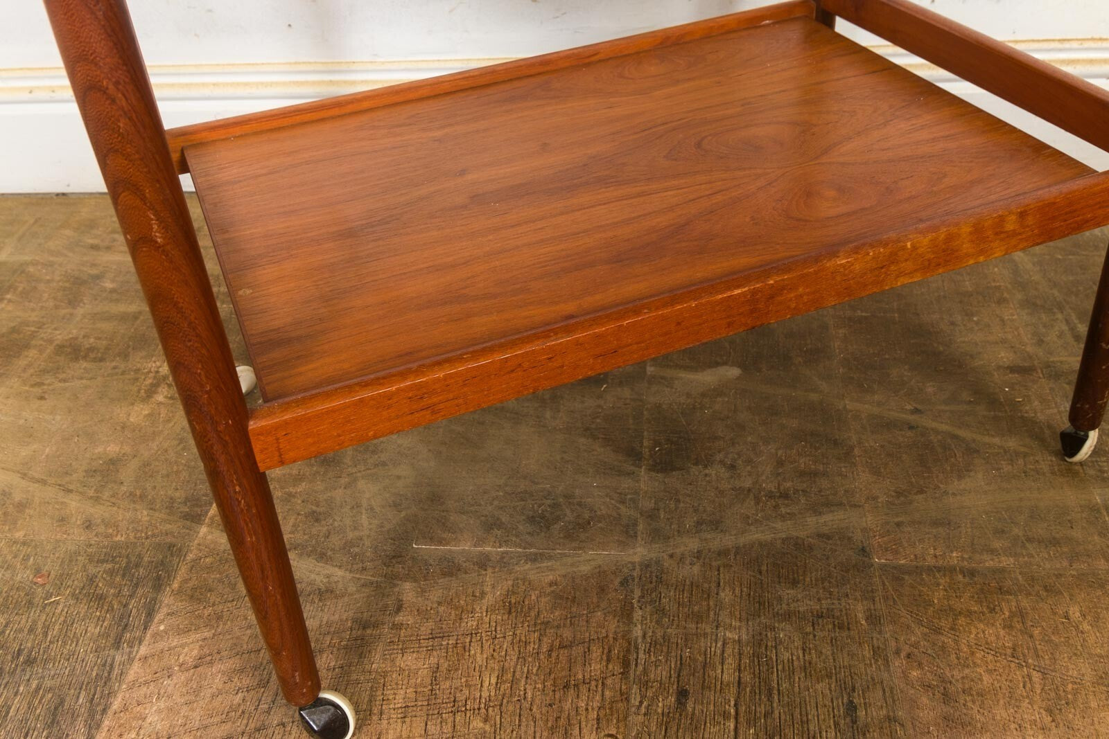 Vintage Retro Teak Danish Mid Century Tea Trolley
