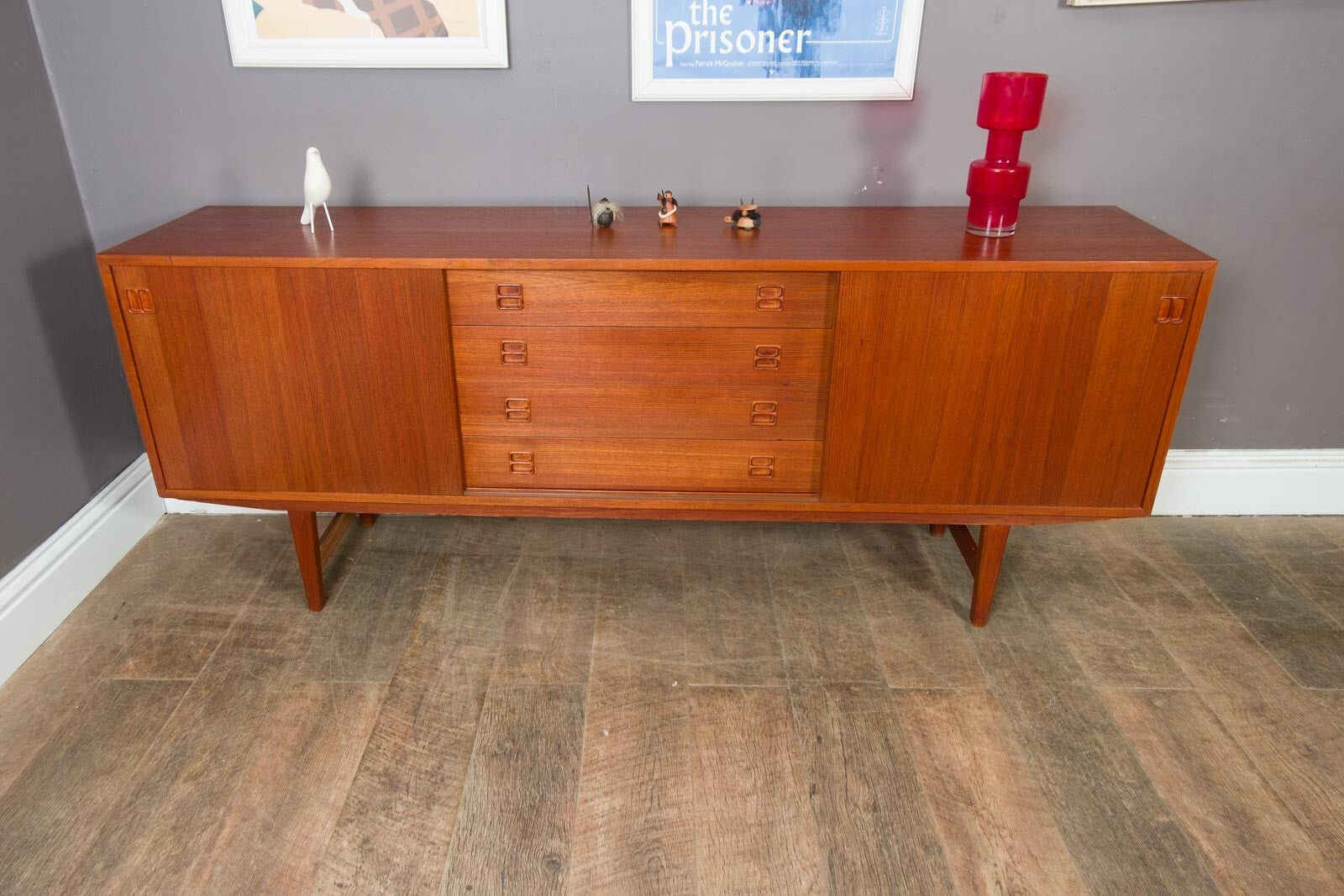 Vintage Retro Large Danish Teak Sideboard by Clausen and Sons