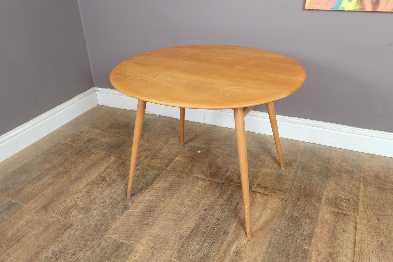 Vintage Retro Ercol Light Elm Breakfast Table