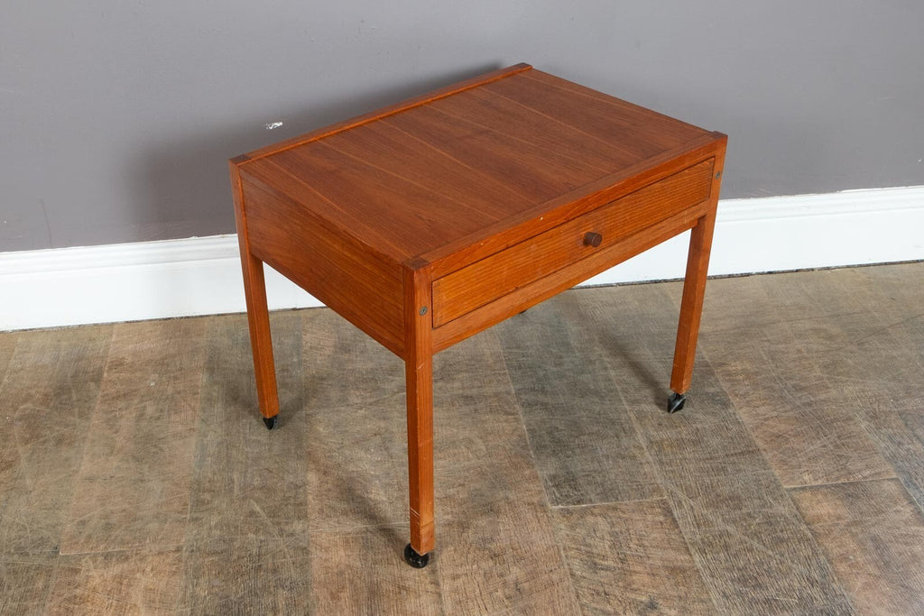 Vintage Retro Mid Century Danish Teak Sewing Table