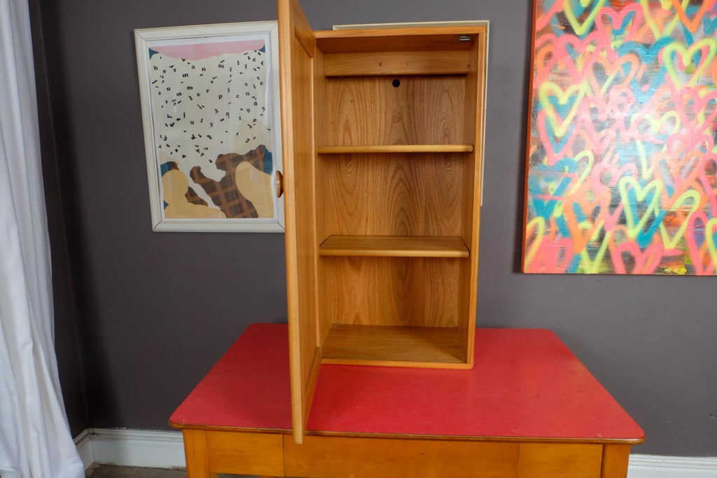 Vintage Retro Ercol Light Elm Display Unit Cabinet
