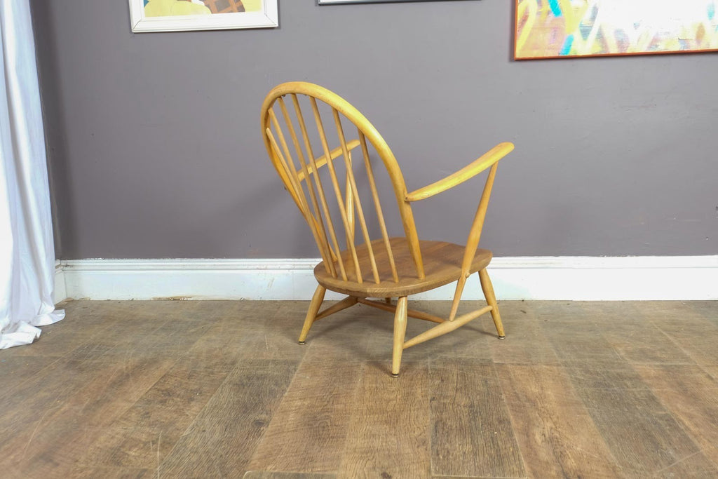 Vintage Retro Ercol Light Elm Windsor Arm Chair Model 305