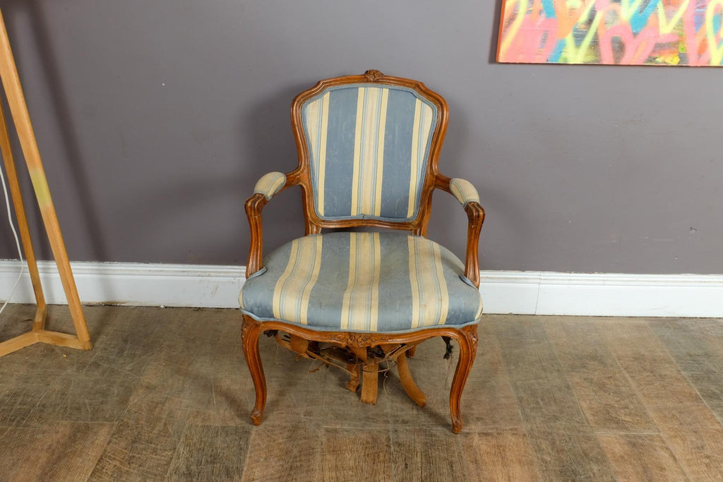 Antique Victorian Carved Walnut Arm Chair