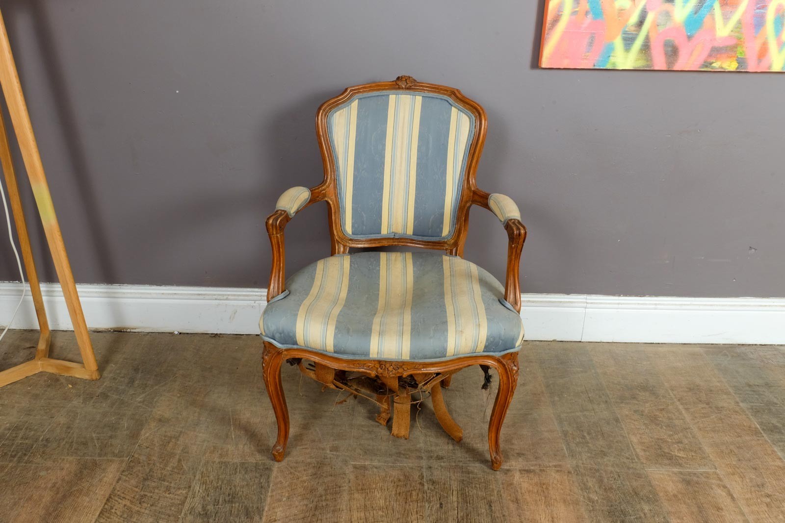 Antique Victorian Carved Walnut Arm Chair